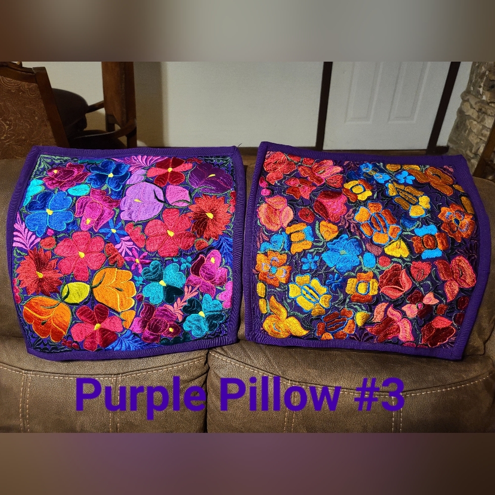 Beautiful Mexican Embroidered pillow covers set